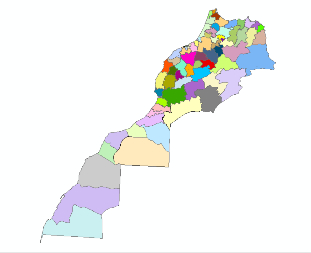 Découpage administratif des provinces du Maroc